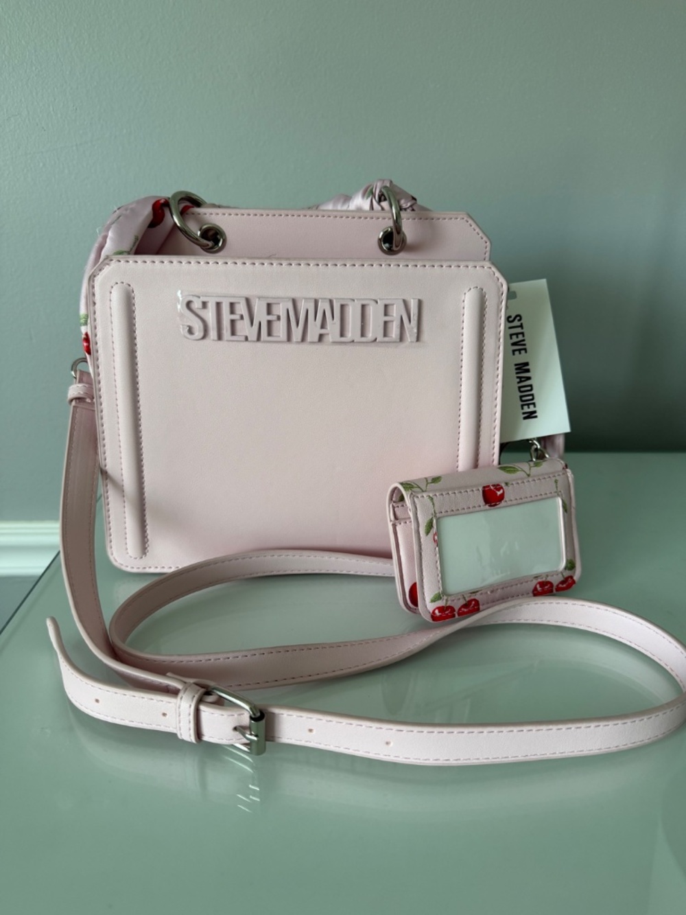 NWT - Great Mother's Day Gift - Steve Madden Bevlynn Pink Frost Satchel - Picture 2 of 6